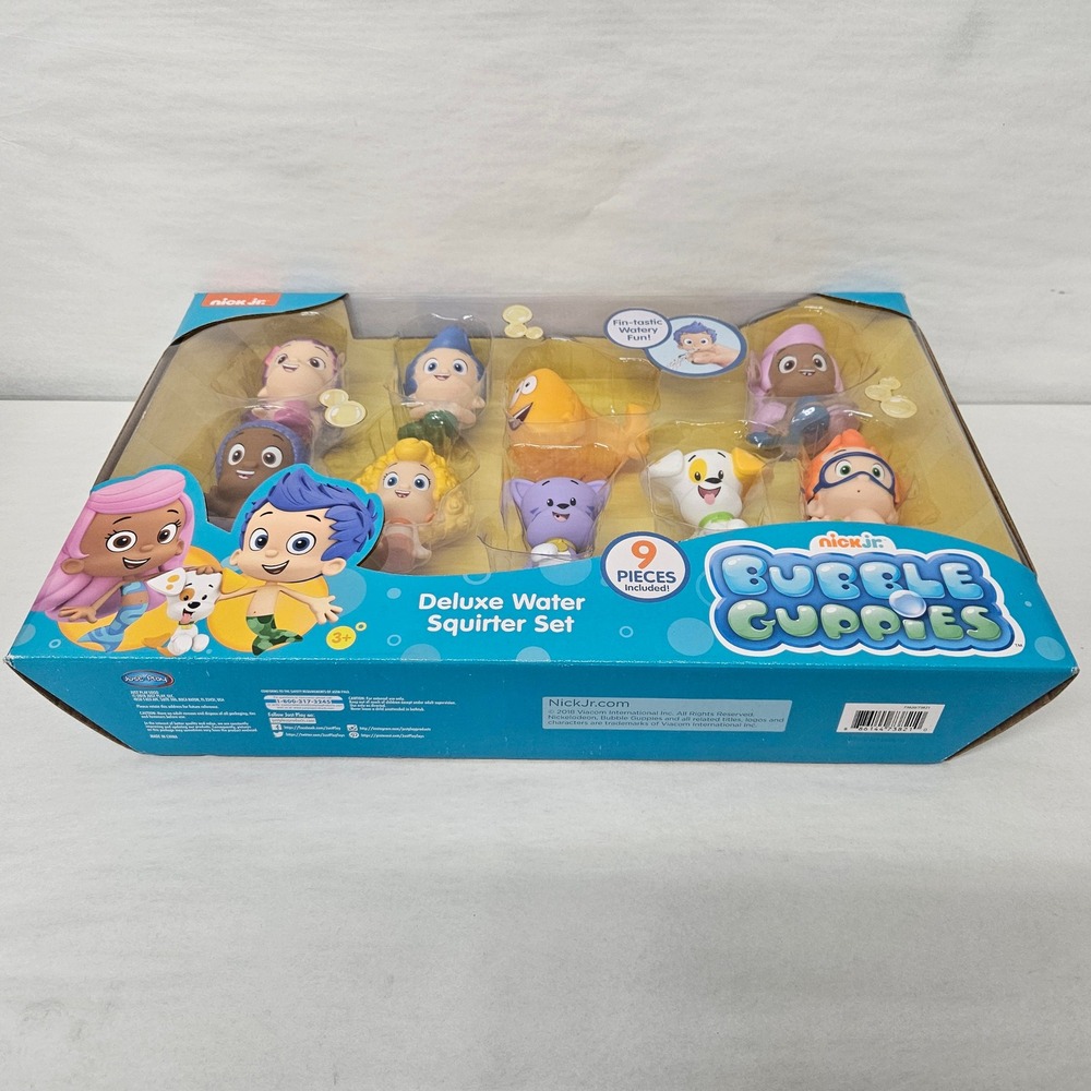 Nick Jr Bubble Guppies Deluxe Water Squirter Set 9 Pieces Gil Molly Ages 3+ New - Picture 4 of 6